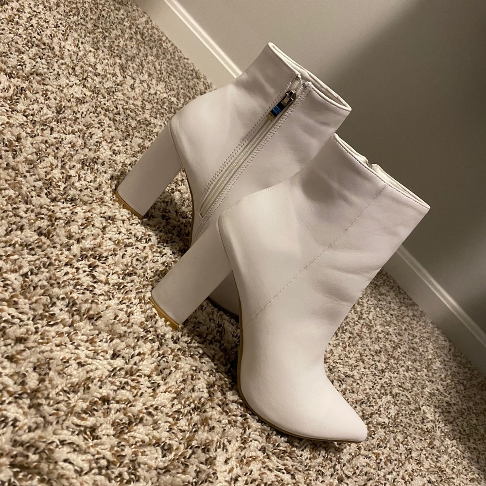Shein white booties